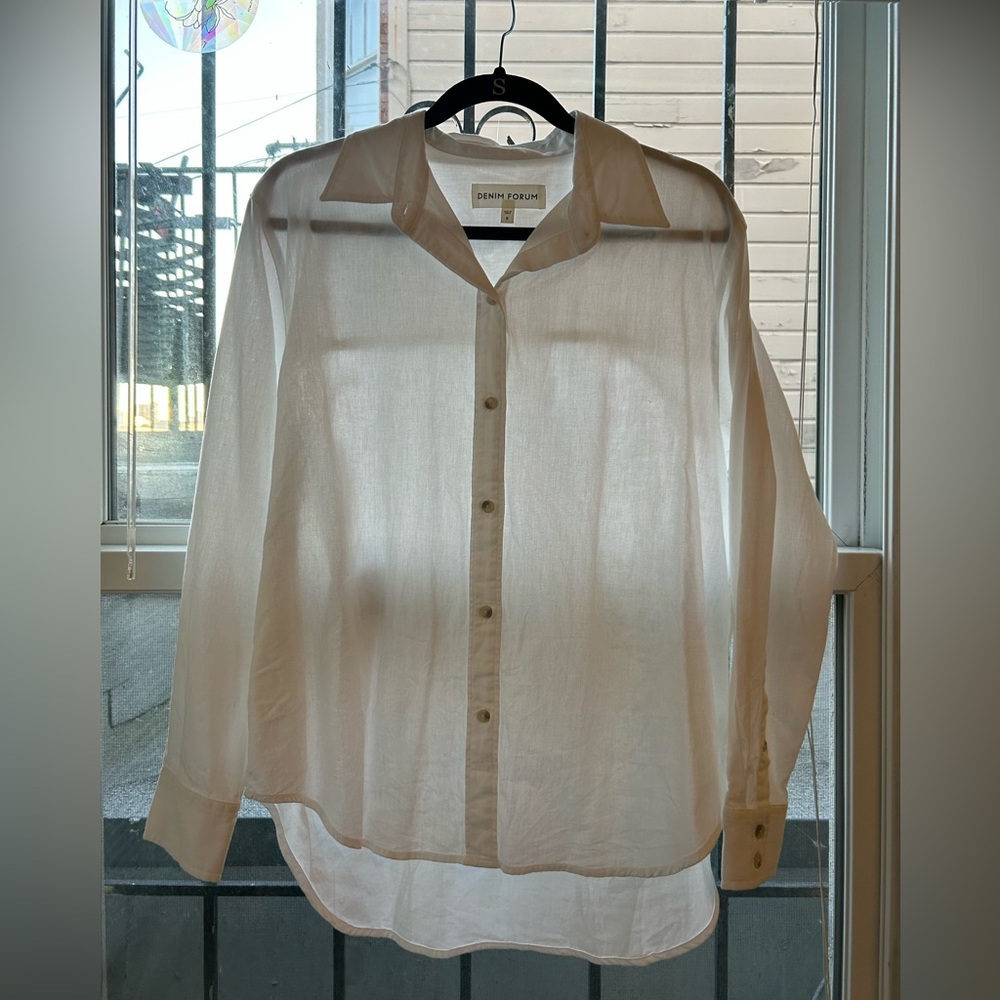 Aritzia Denim Forum White Button-Down